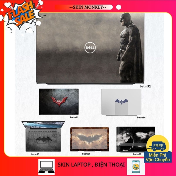 Skin miếng dán thời trang dành cho Laptop Dell in hình Batman bộ 3 độc đáo(inbox mã máy cho Shop)