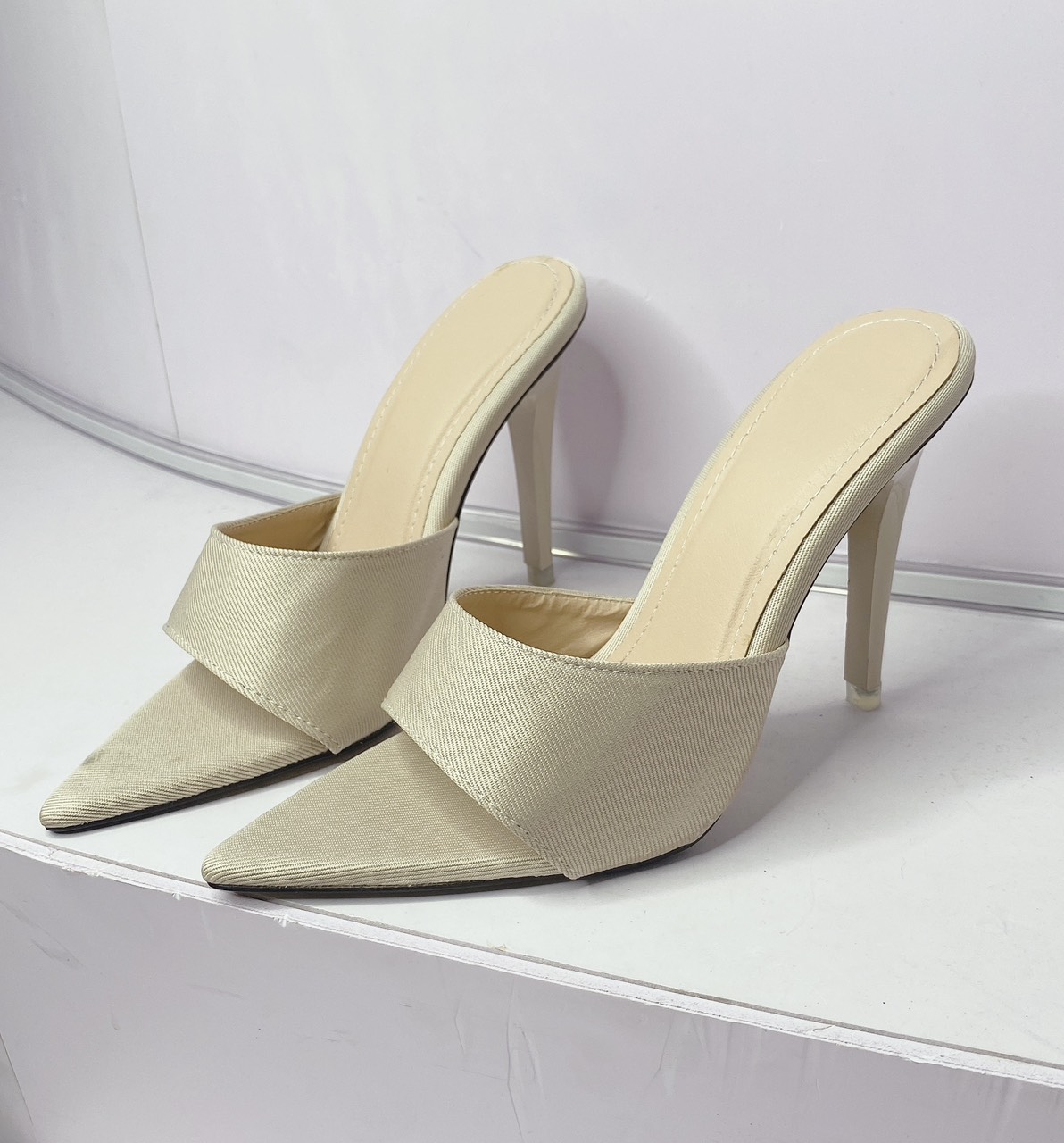 dép cao gót 9cm mũi nhọn gót nhọn siêu xinh