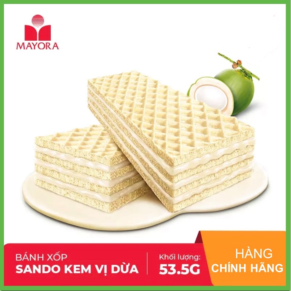 [HCM ship 2h] Combo 5 Bánh xốp Sando Coco (vị dừa) 53.5gx5