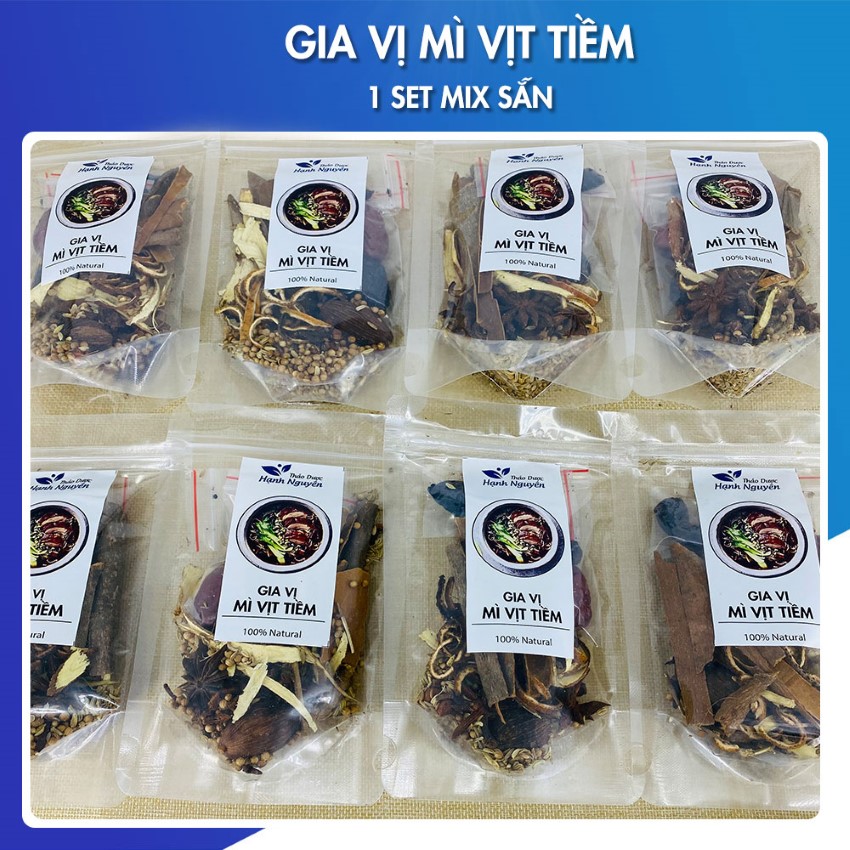 Sỉ 10 Gói Gia Vị Mì Vịt Tiềm (Gói gia vị tiềm vịt đầy đủ, thơm ngon, tiện lợi)