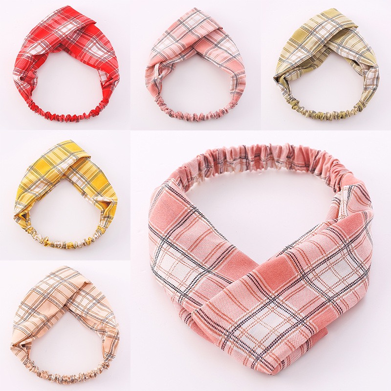 [HCM]Turban băng đô vải caro
