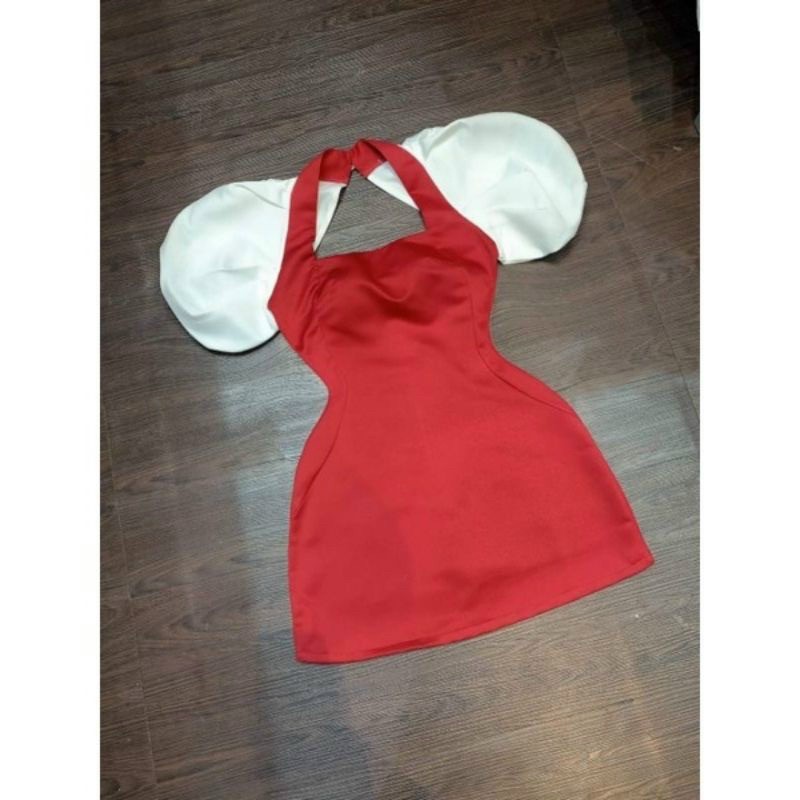 [Mới] Đầm Tapta Phối 2 Màu Siu Hot (Có Mút Ngực)