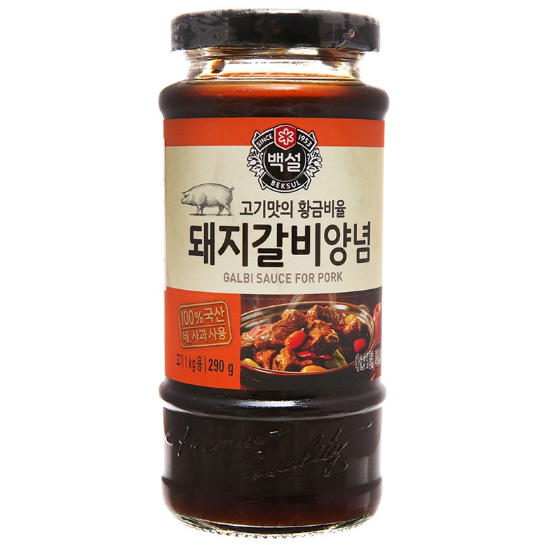 Sốt ướp thịt heo Bbq Hàn Quốc Beksul hũ 290g