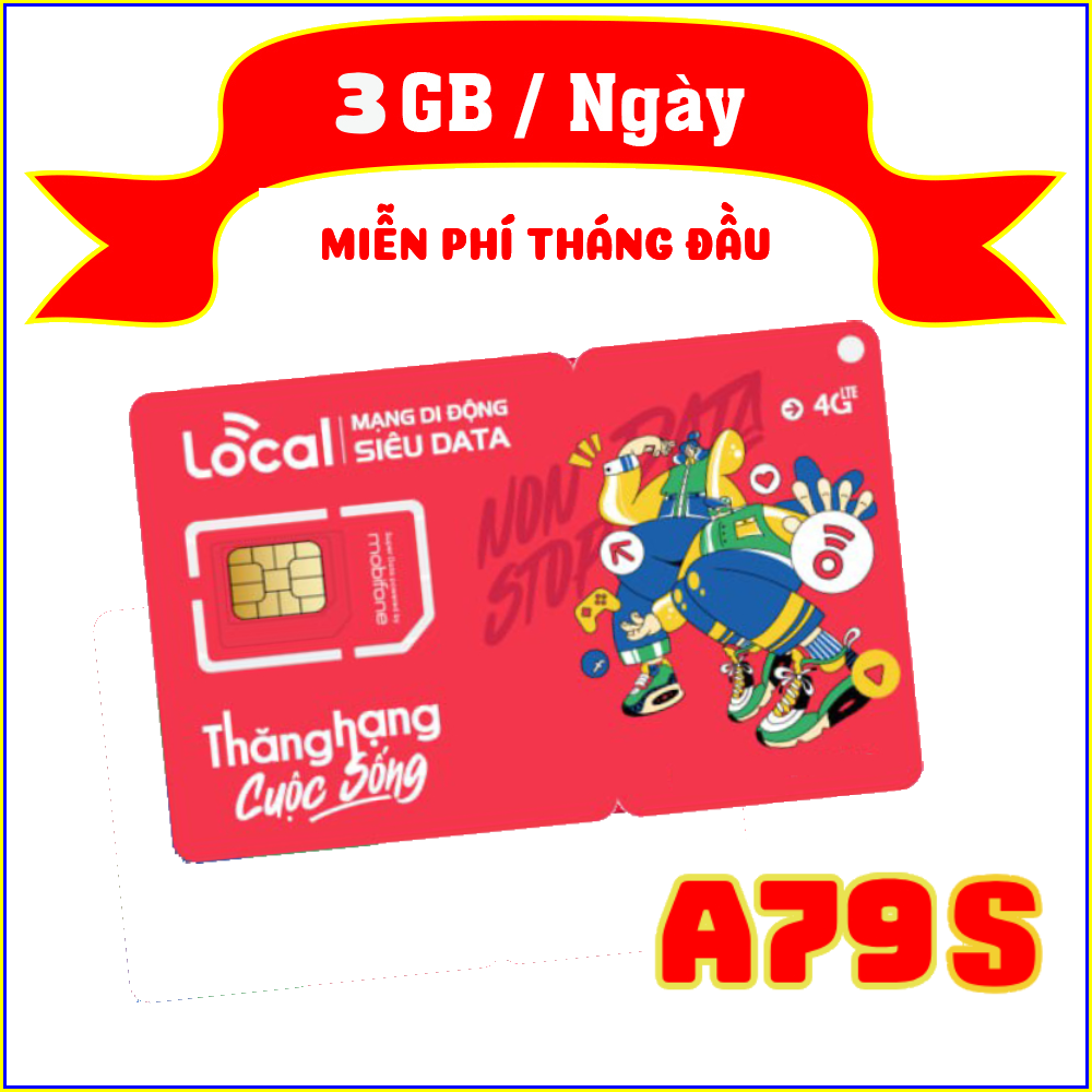 (Tự Chọn Số) Sim Mobifone Local A119S A79S A89E - MAX DATA. Miễn Phí tháng đầu  .CHƯA KÍCH HOẠT