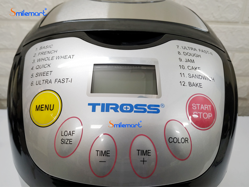 Máy làm bánh mì 12 chức năng Tiross TS821