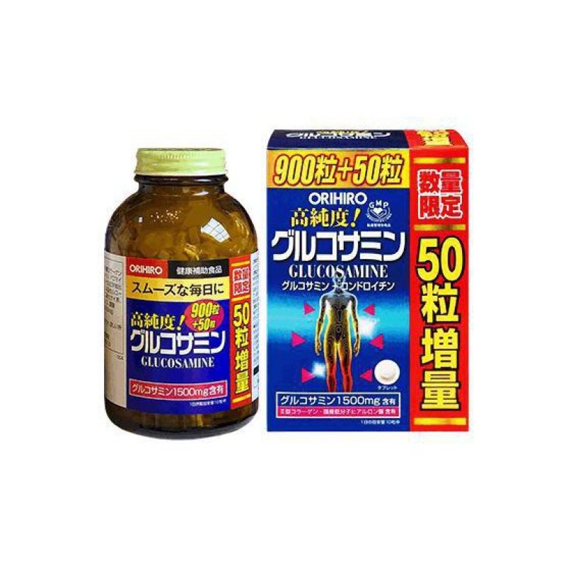 Viên uống Glucosamine Orihiro 1500mg hỗ trợ tốt cho xương khớp 900 viên/hộp
