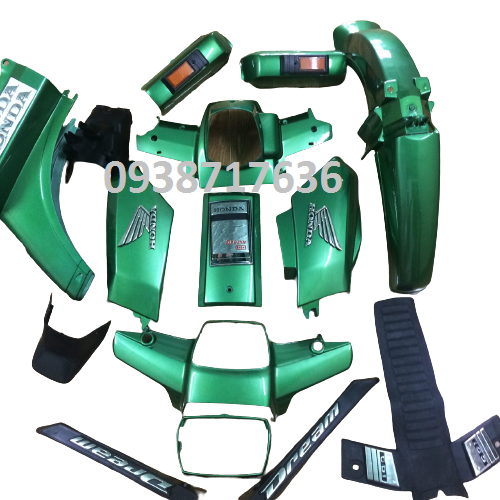 Bộ Vỏ Nhựa - Dream ll - dream việt - dream thái màu XANH KEN -nhựa trắng abs  cao cấp