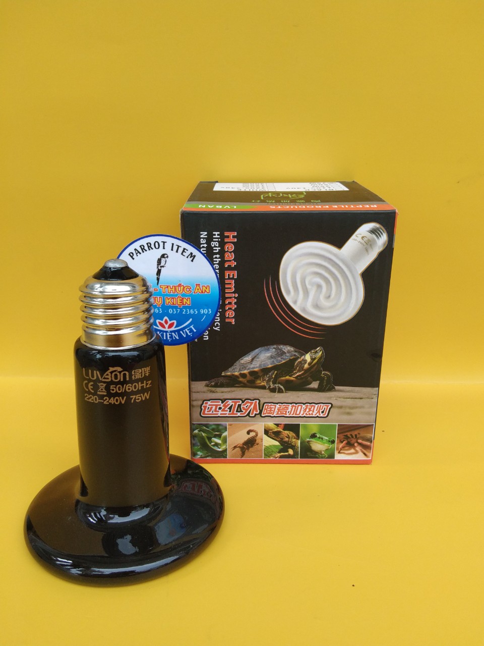 ĐÈN SƯỞI (SỨ) 75W DÀNH CHO BÒ SÁT, CHIM, VẸT (KHÔNG PHÁT SÁNG, CHỈ PHÁT NHIỆT)