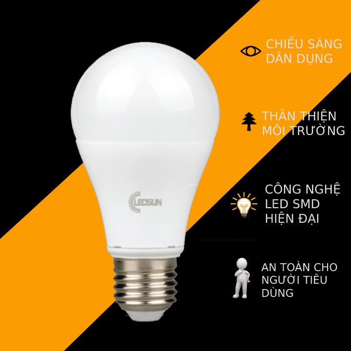 COMBO 10 bóng đèn led BULB 3000K, 6500K đui E27 9W