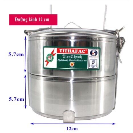 [HCM] Camen 2 ngăn tithafac inox cao cấp IN - NT