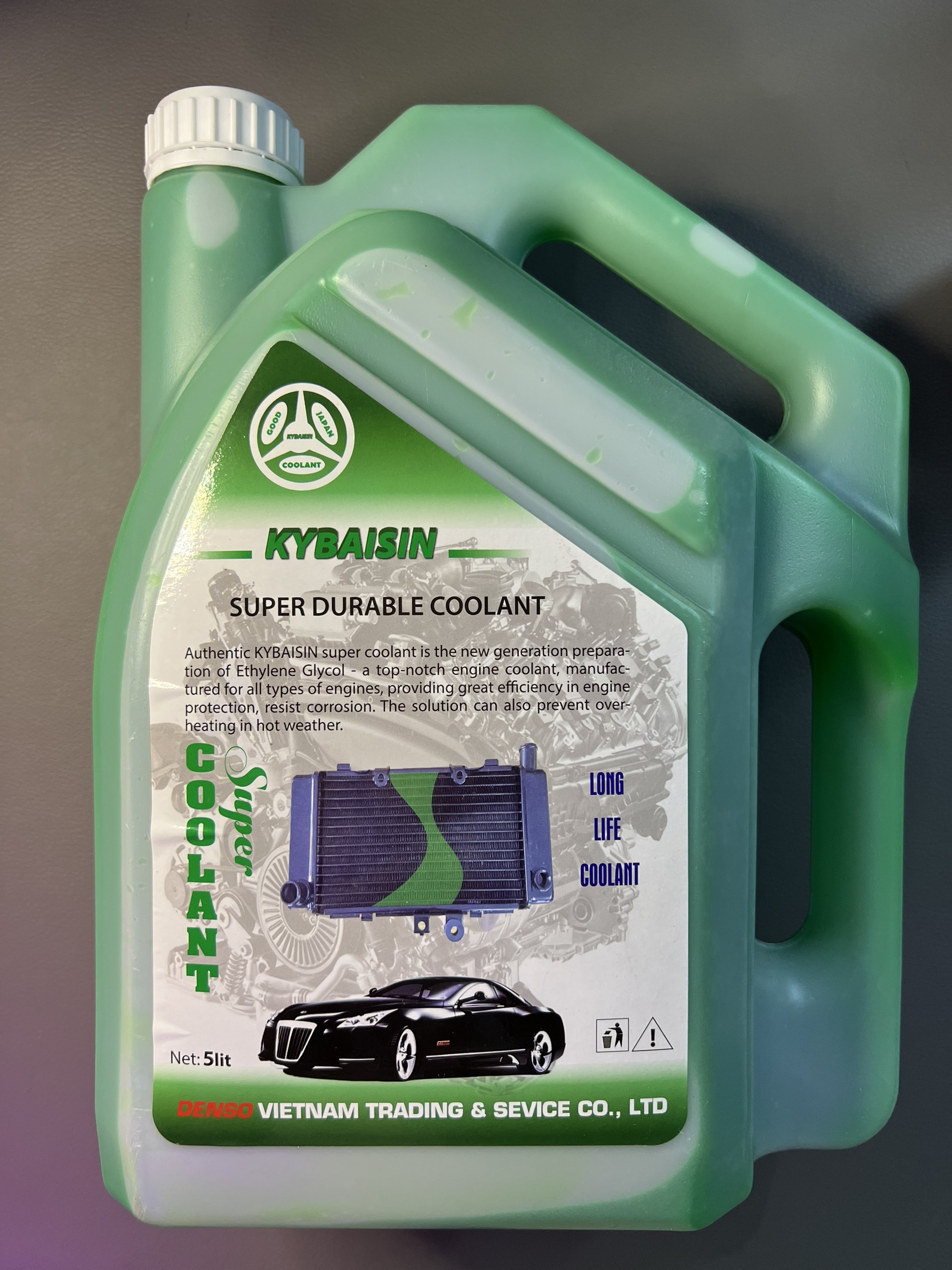 Nước xanh can 5 lít làm mát ô tô