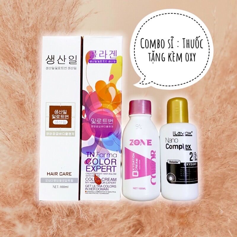 [Combo mới] Thuốc nhuộm tóc tặng kèm oxy siêu dưỡng và găng tay, giấy hướng dẫn sử dụng (màu nào cũng có)  Ngọc kino thuốc nhuộm tóc tại nhà lên màu bền ,đẹp , lâu phai
