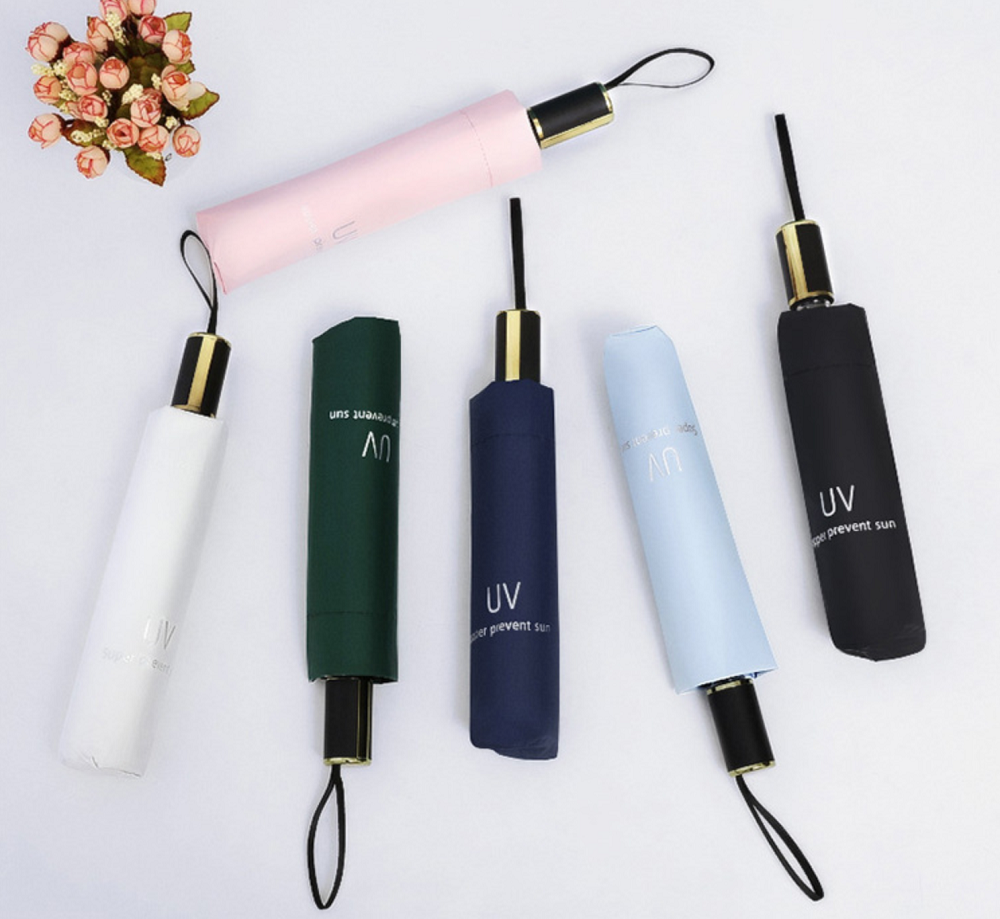 Ô dù chống tia uv 3 lớp năm màu siêu xinh dù che nắng che mưa