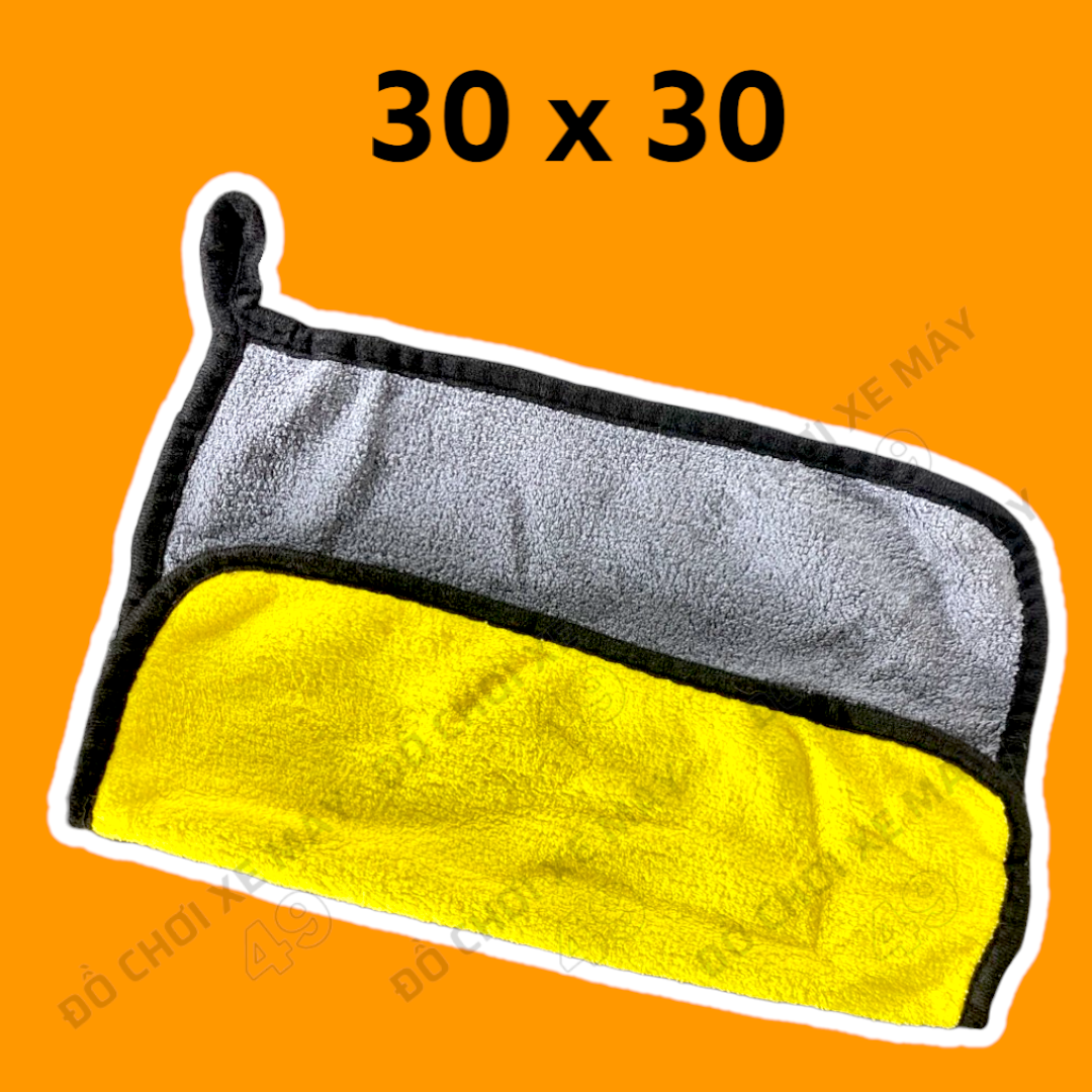 Khăn lau xe đa năng 2 lớp microfiber siêu mềm siêu thấm