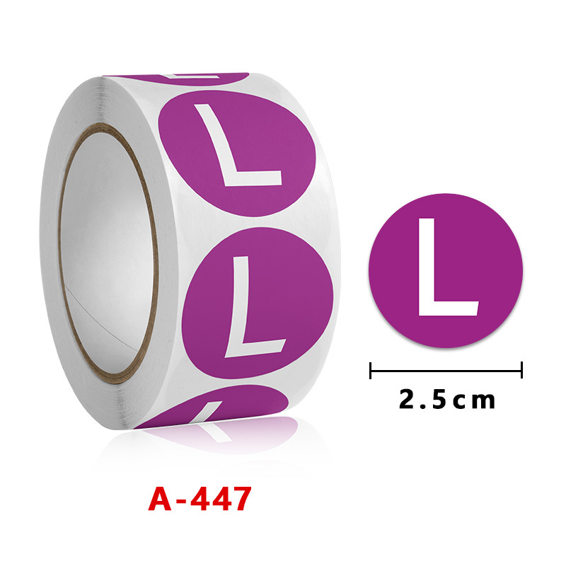 Cuộn 500 tem Sticker dán size quần áo  2.5cm