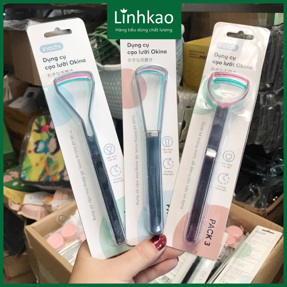 Vĩ 3 chiếc Dụng cụ cạo lưỡi Inochi