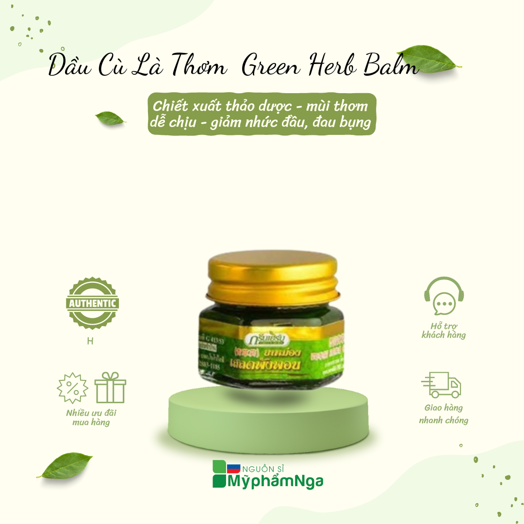 Dầu cù là Thơm Green Herb Balm Thái Lan
