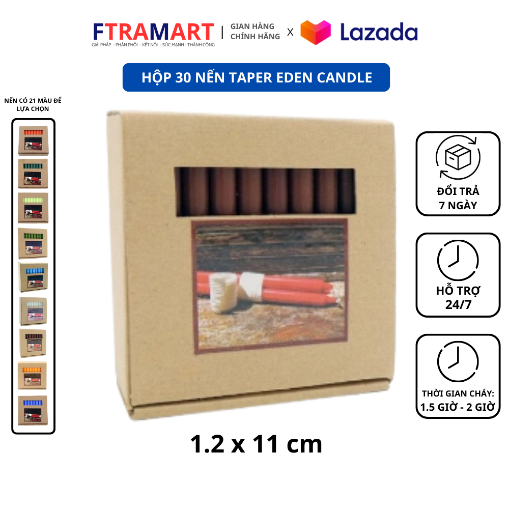 Edc2324 scented candle, Tapper Eden candle ftraart edc2324 candle 30 PCs 11 cm high fire 2H room decor, home decor