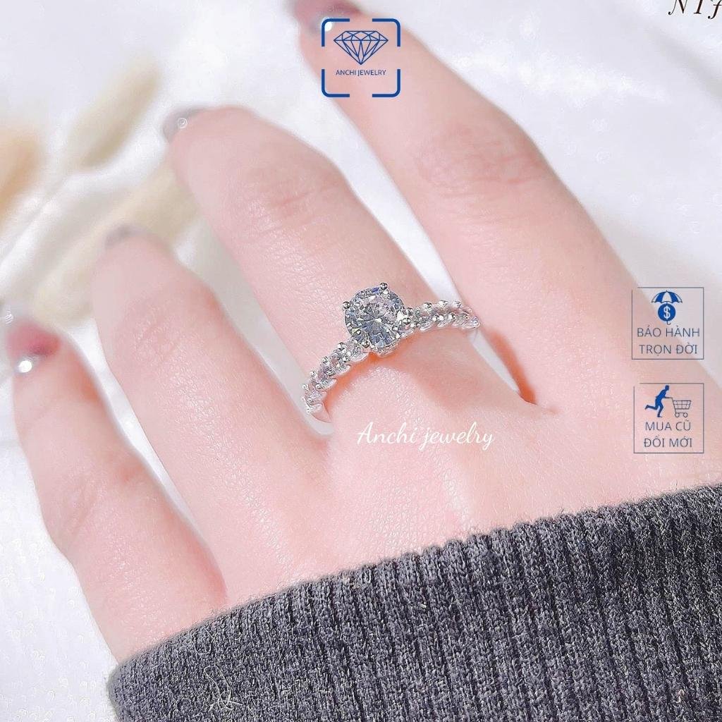 Nhẫn bạc đính đá trẻ trung, Vàng bạc an chi