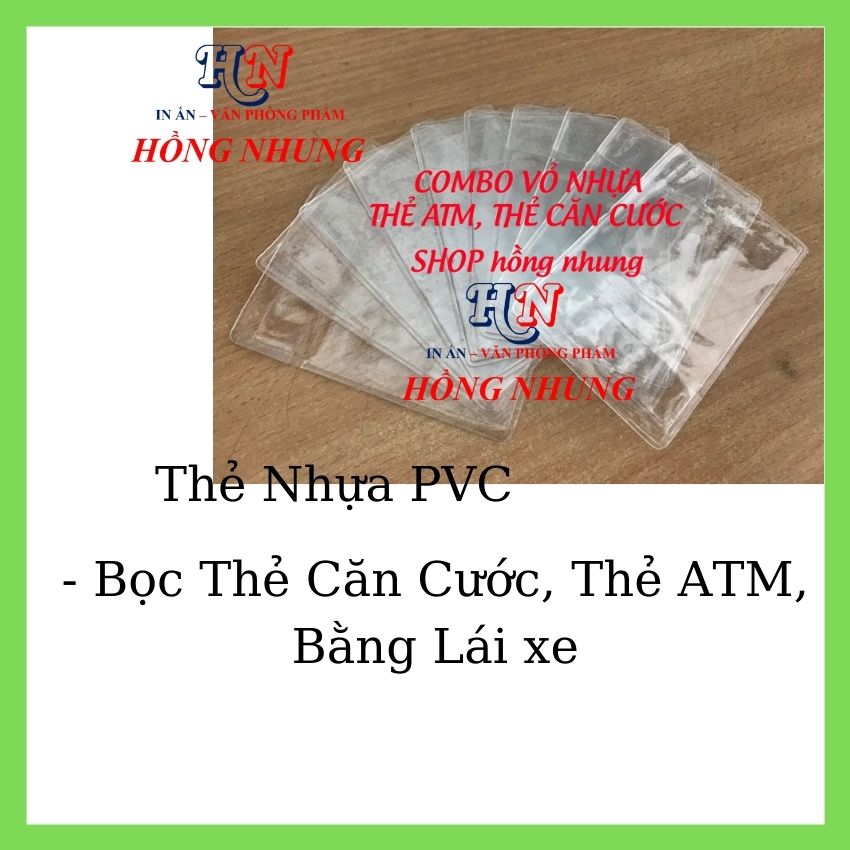 [HCM]Com Bo 20 Cái Bao Bọc Thẻ Căn Cước Bằng Lái Xe Các Loại Thẻ Từ