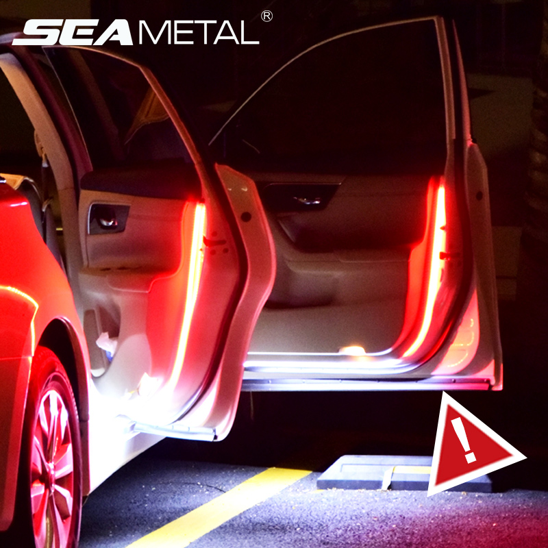 12V Car Door Warning Lights Shinning Mode Strips Universal