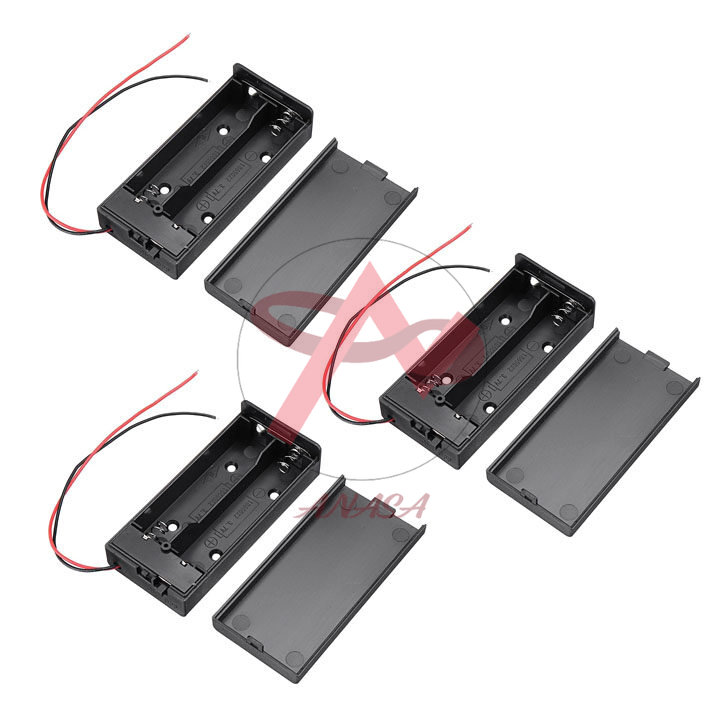 Combo 3 cái đế pin aa có nắp - 2 pin