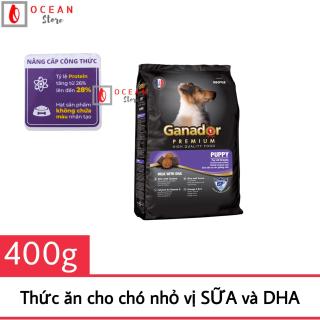 BAO BÌ MỚI Thức ăn cho chó vị sữa và DHA - Thức ăn Ganador Puppy 400g thumbnail