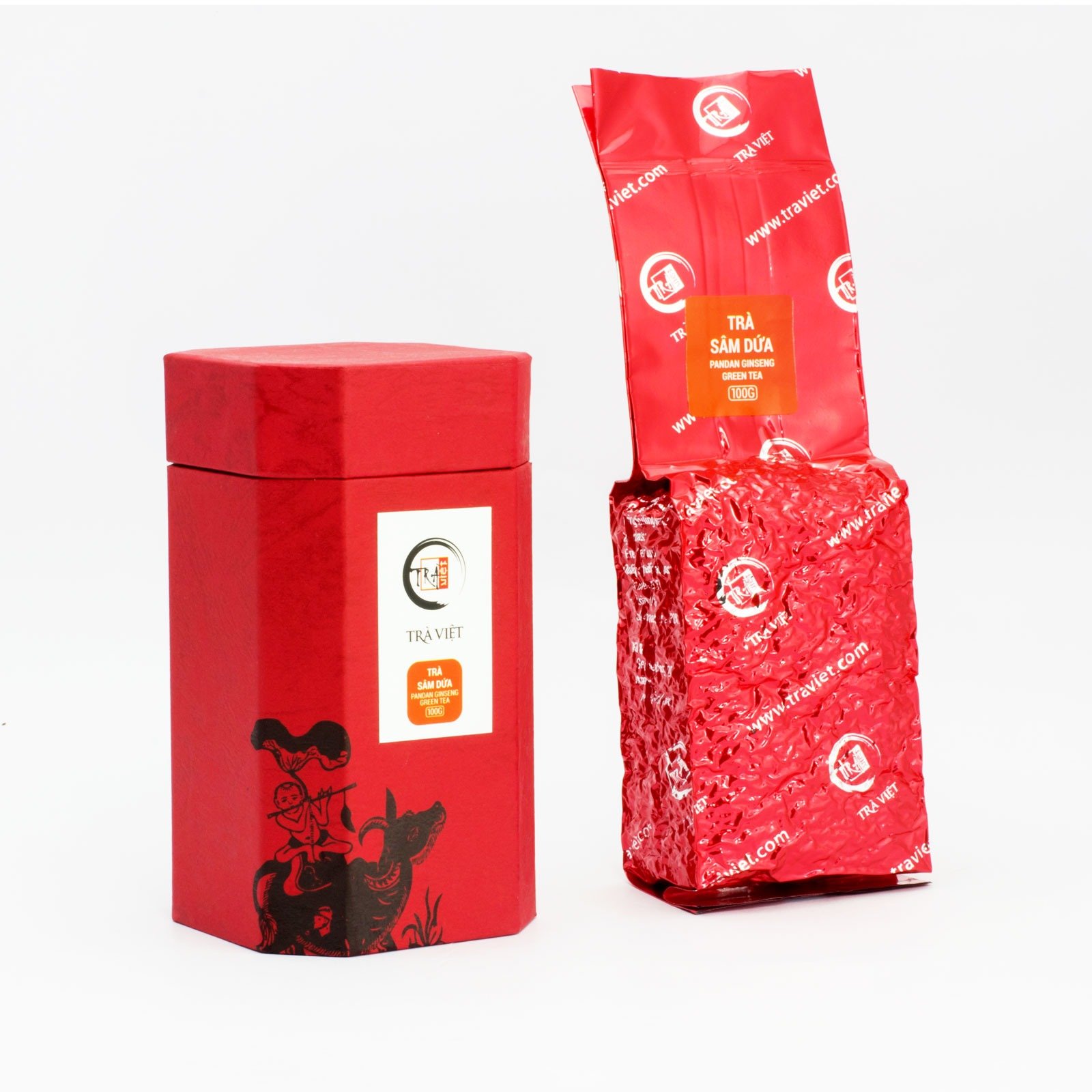 Trà Sâm Dứa Cao Cấp TRÀ VIỆT 100g (chính hãng)