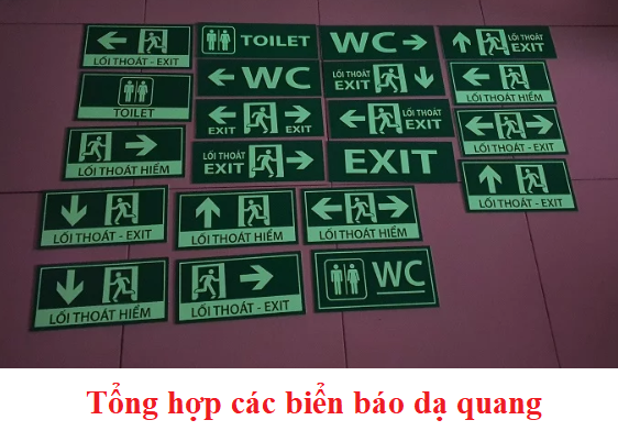 Biển chỉ dẫn lối thoát hiểm dạ quang siêu sáng