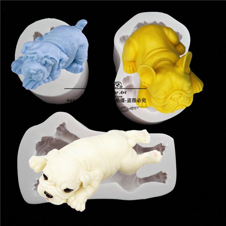 Vibrato Chó Shar PEI Kem Bộ Tạo Khuôn Hình 3D Nổi Danh Trên Mạng Lập Thể Chó Bộ Tạo Khuôn Hình Bánh Mousse Silicone Bộ Tạo Khuôn Hình Nướng Bộ Tạo Khuôn Hình