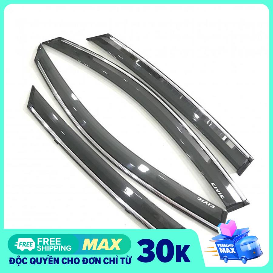 Vè che mưa viền chỉ mạ honda civic 2018-2020