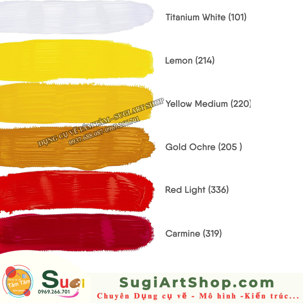 Màu Acrylic Sonnet - dạng tuýp 12 màu x 10ml