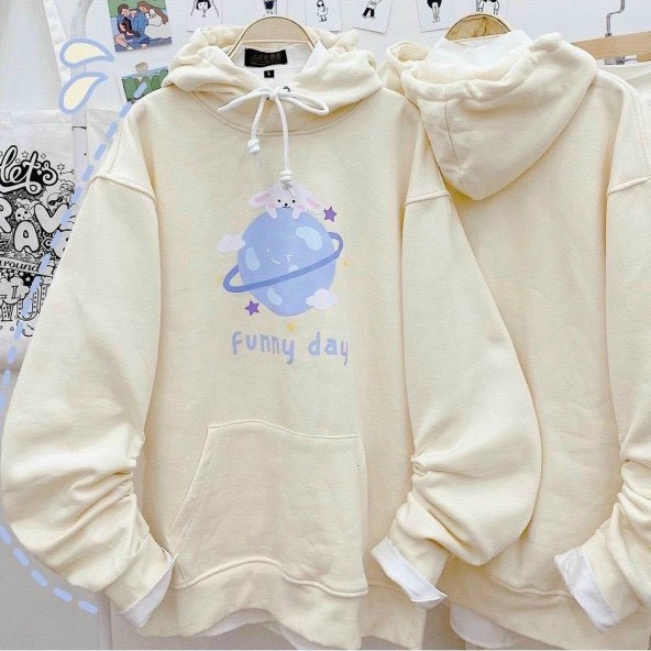 Áo hoodie NamNữ ,áo khoác nỉ in hình VŨ trụ FUNNY DAY form chuẩn Cực chất -dễ thương trẻ trung
