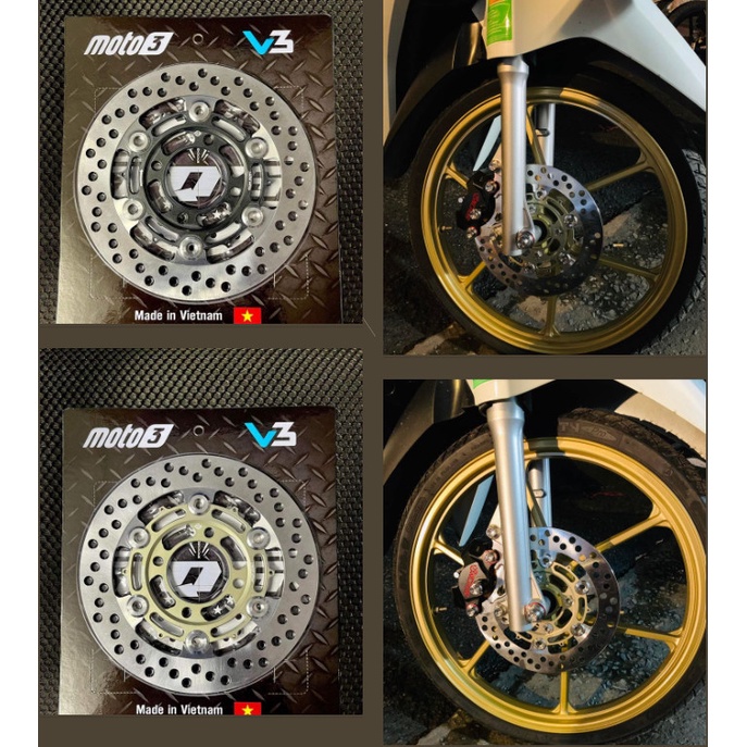 ĐĨA THẮNG PHANH DĨA LC135 / EX135 TQ6 BLACK RACING