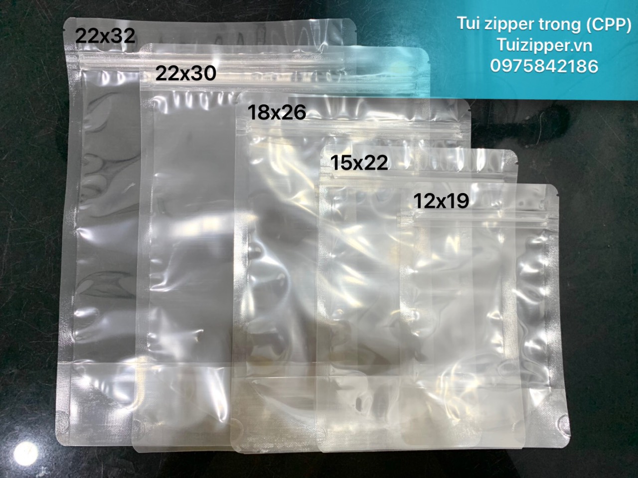 1 KG TÚI ZIP TRONG 2 MẶT DÀY 10 DZEM ( 1 KG TÚI ZIP TRONG ĐÁY ĐỨNG )