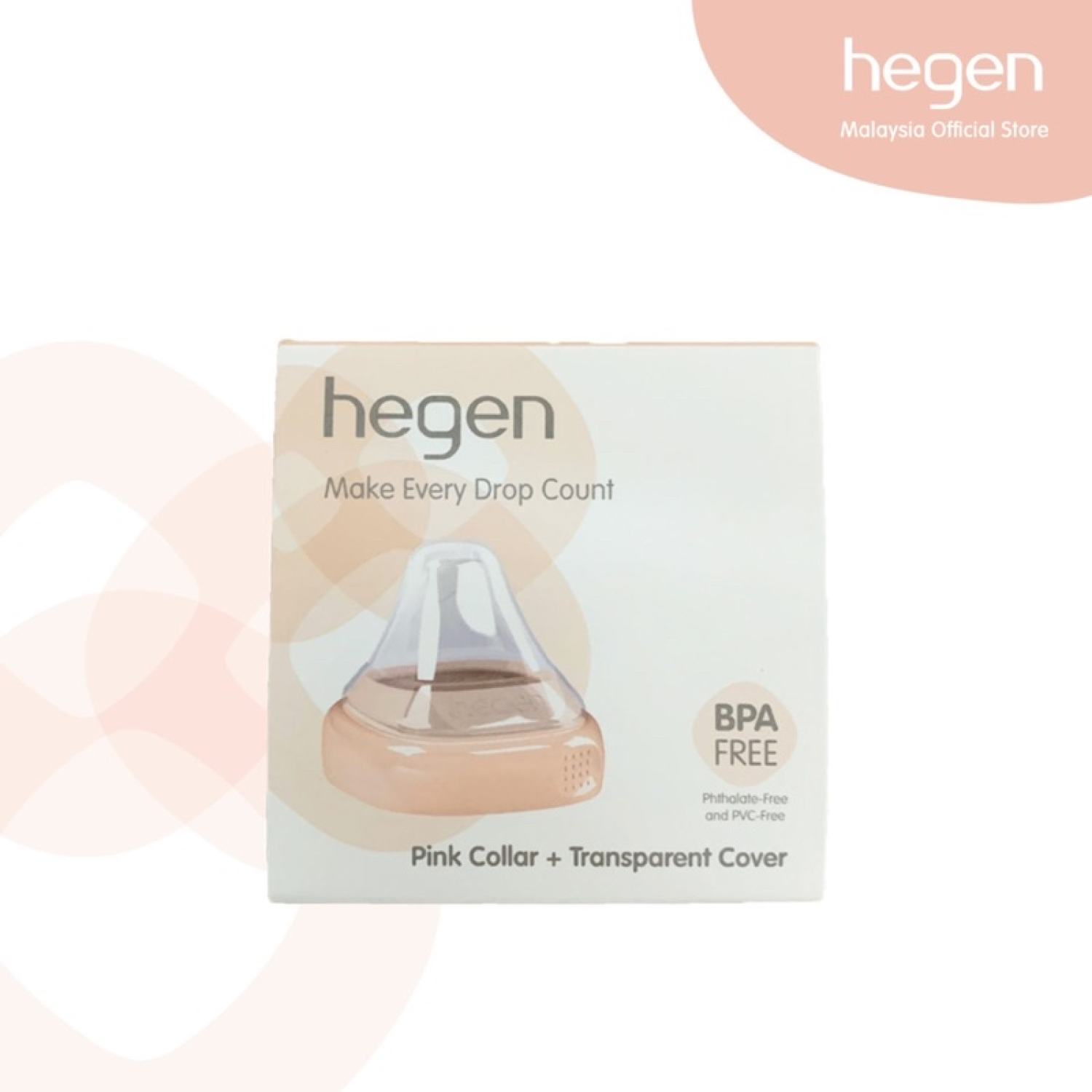 Bộ nắp đậy núm ti và Cổ nối bình sữa Hegen