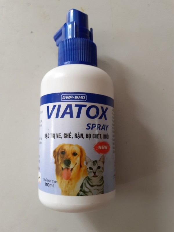 VIATOX SPRAY - Đặc trị ve ghẻ bọ chét rận - ngừa nấm da