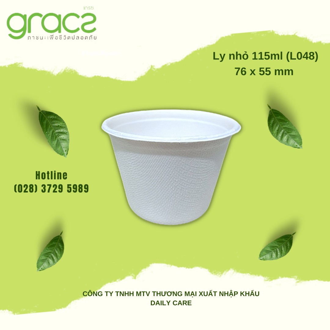 40 Ly nhỏ bã mía Thái Lan 4oz ~115ml (trắng)