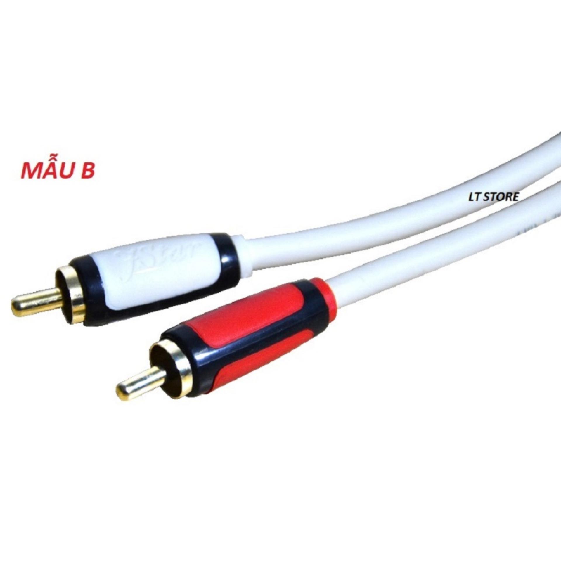 Dây cáp loa 4 đầu AV hoa sen dài 15M cao cấp (Dây loa AV 4 đầu)