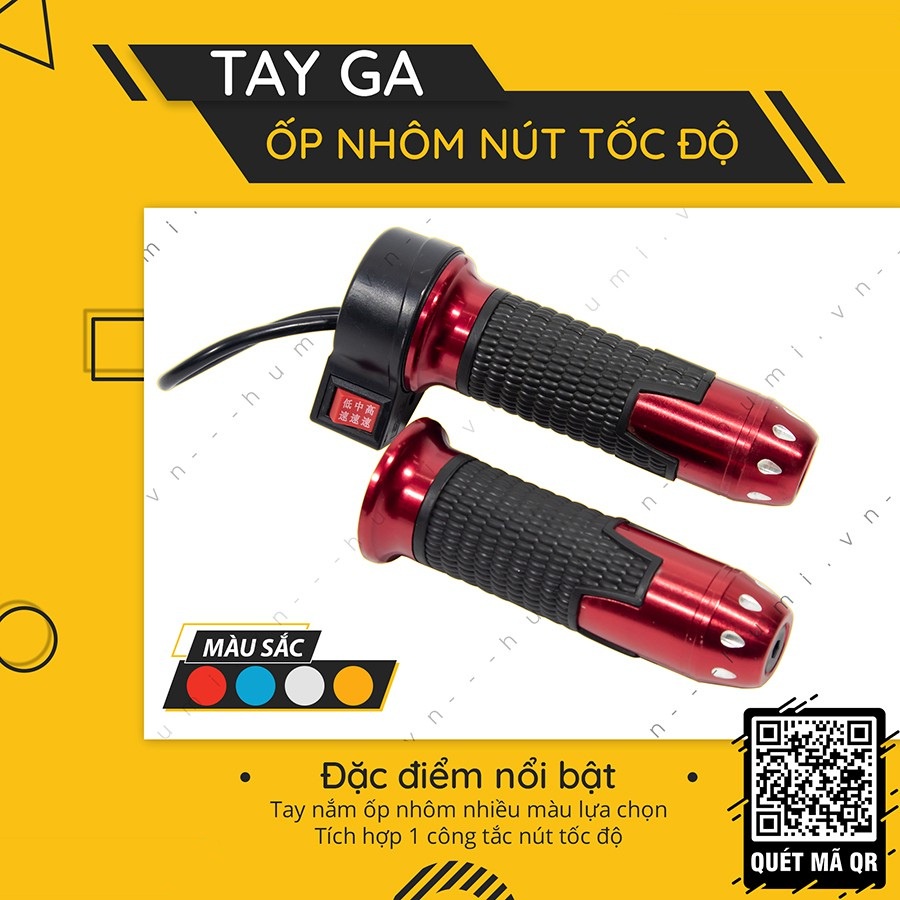 [ HÀNG CHÍNH HÃNG ] Tay Ga Ốp Nhôm Nút Tốc Độ Chất Lượng Tốt, Dễ Lắp