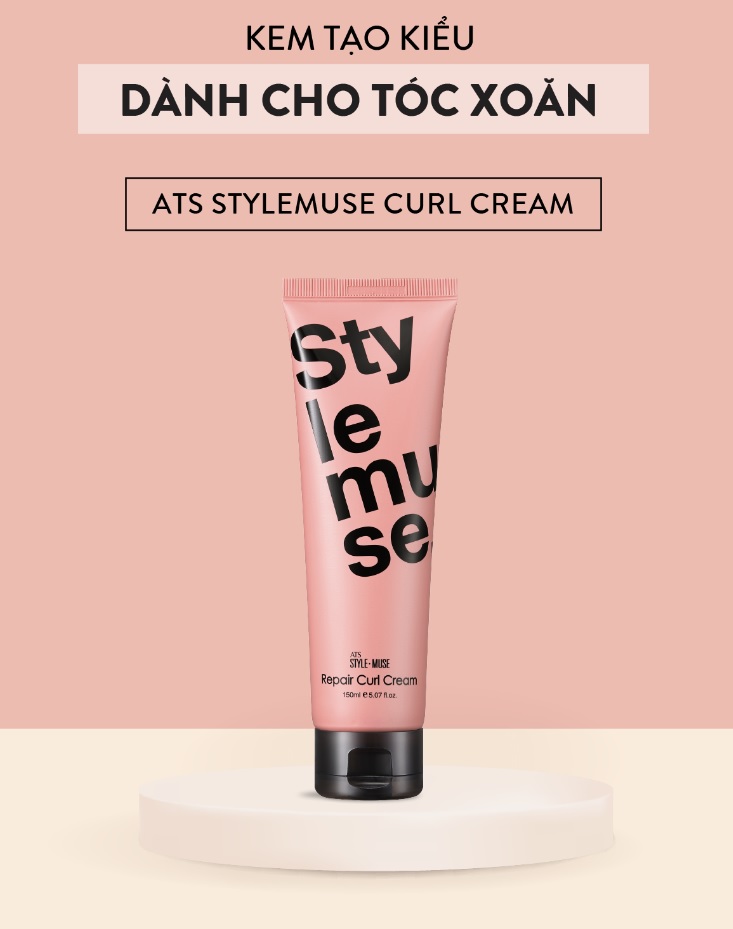 Tạo Kiểu Cho Tóc Xoăn Create - ATS Stylemuse Repair Curl Cream (150ml)