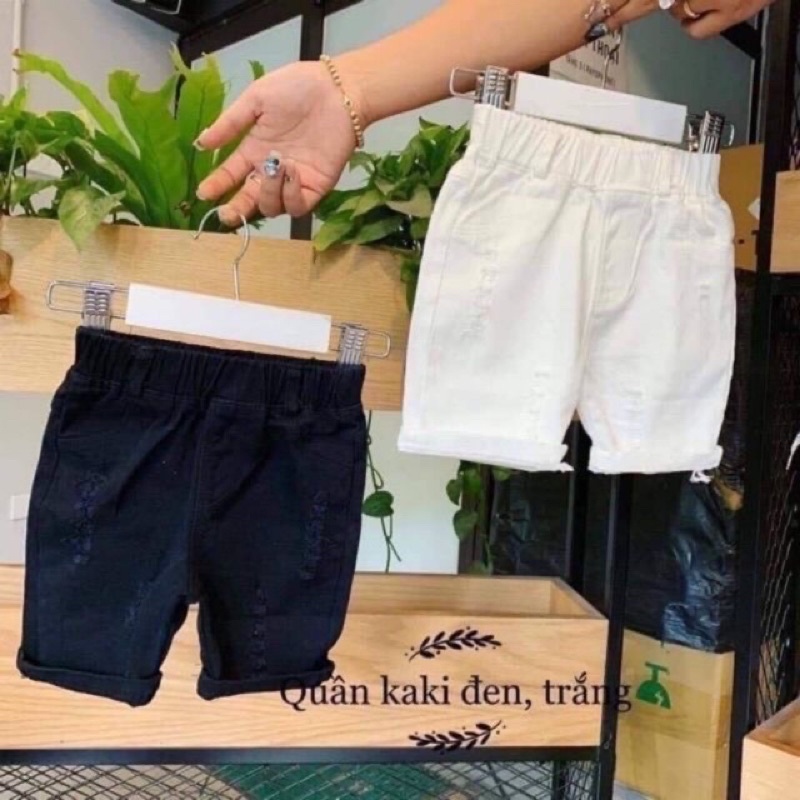 QUẦN SHORTS KAKI RÁCH BÉ TRAI SIÊU HOT