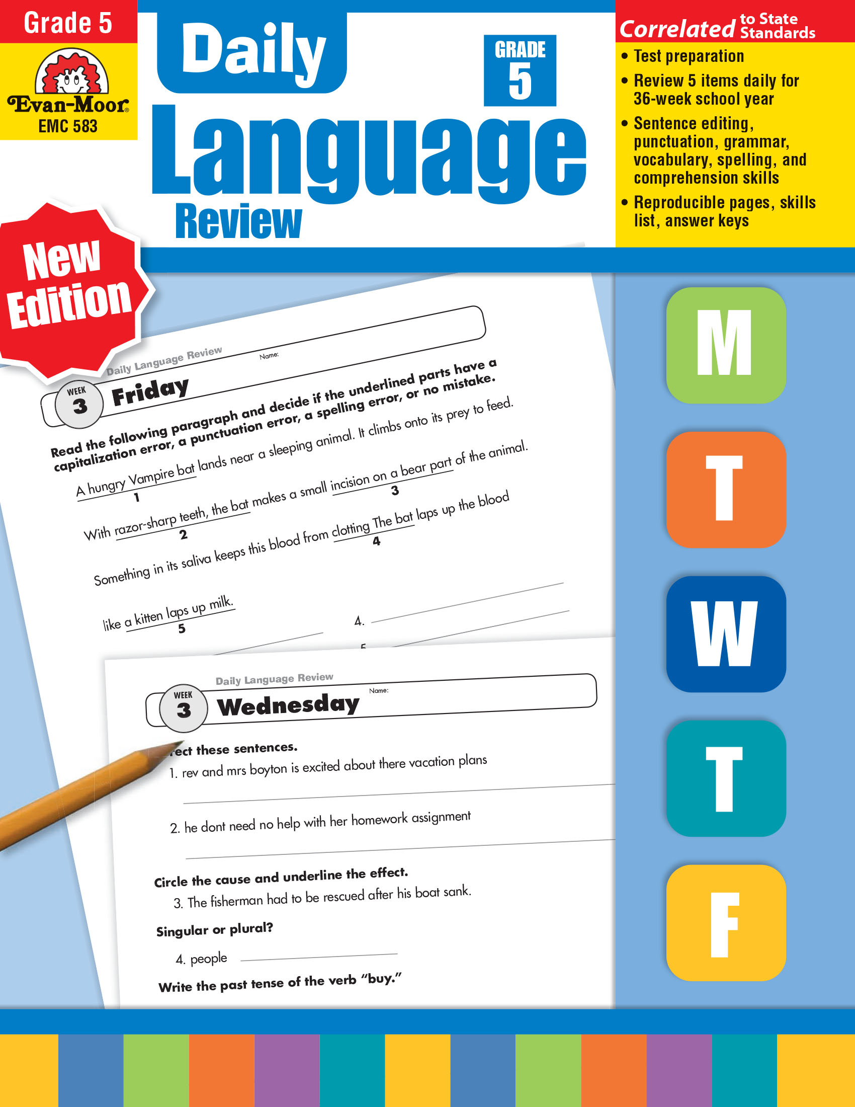 DAILY LANGUAGE REVIEW GRADE 1-8 (Sách đen trắng)