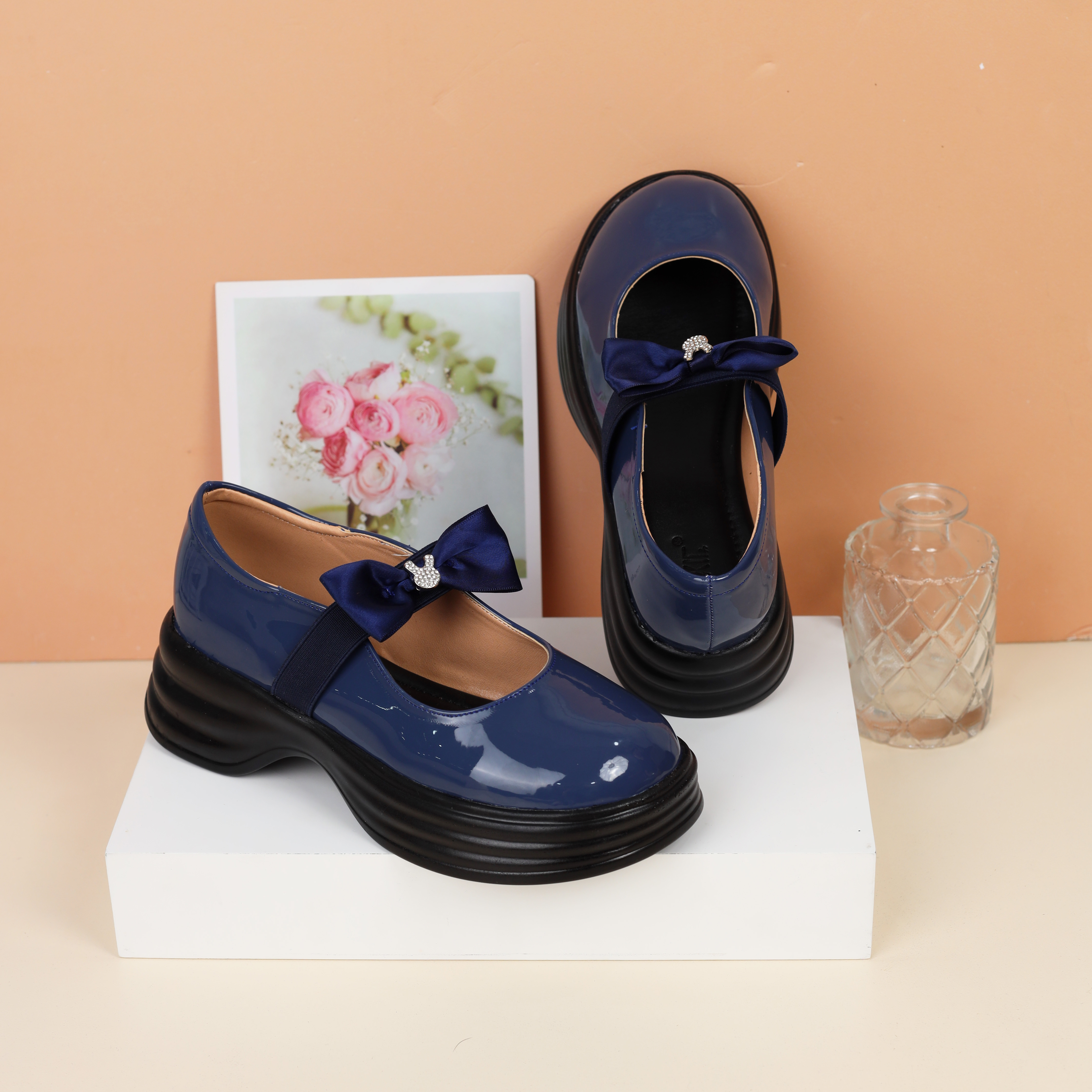 Giày Cao Gót Oxford 5cm Quai Ngang Phối Nơ [Form to hạ 1 size] Pixie H294
