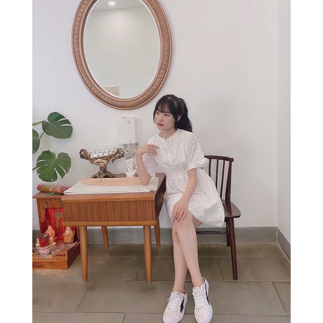 [3-5/8 Hoàn Tiền 25%]Đầm hoa nổi form ngắn