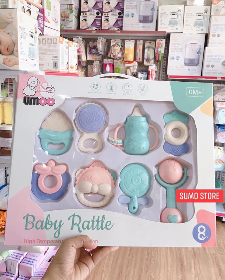 Bộ xúc xắc gặm nướu Umoo 8 món