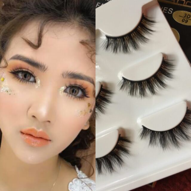LÔNG MI CHỒN 3D-LÔNG MI CHỒN 3D lông mi chồn 3D hàng đẹp chuẩn loại 1 Mi Giả Lông Mi Chồn 3D siêu tự nhiên