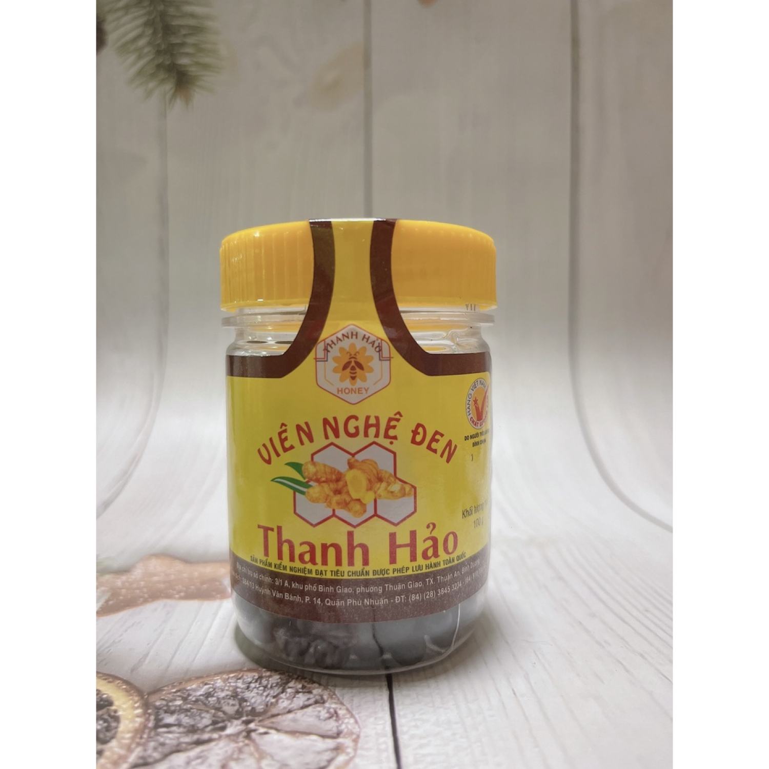 Viên Nghệ Mật Ong Thanh Hảo 100g ( Đen/Vàng )