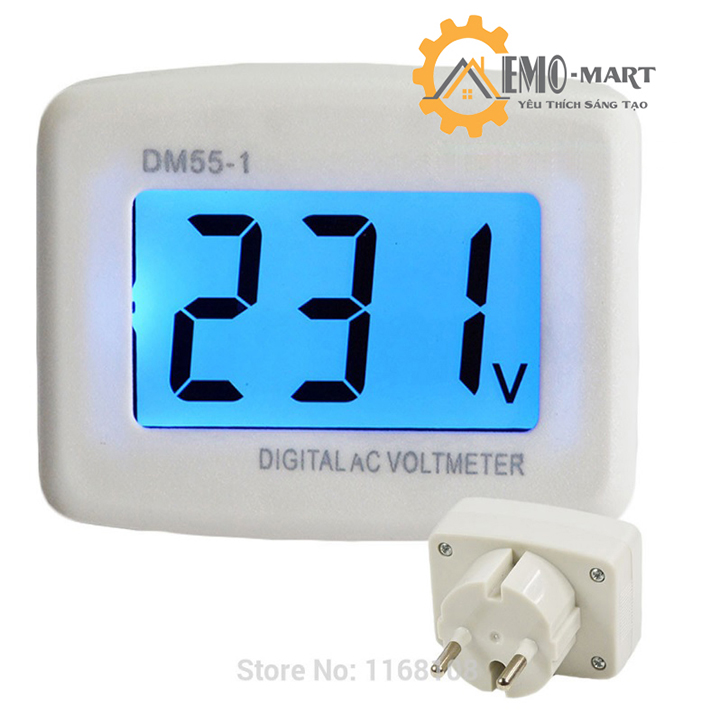 Đồng hồ đo điện áp cắm điện phát sáng cao cấp