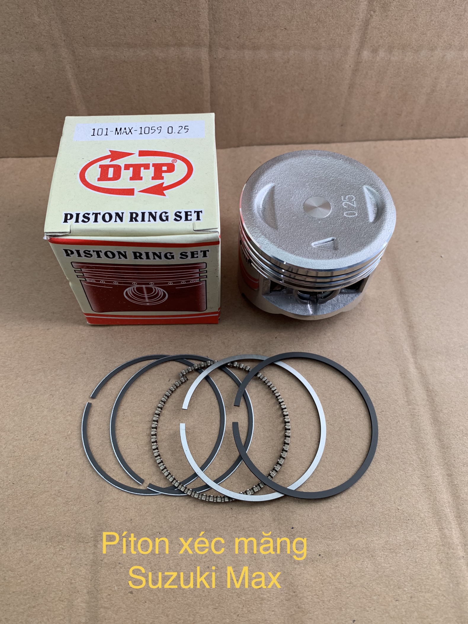 [HCM]Bộ piston (xéc măng) dành cho xe SUZUKI MAX (cos 0-4)